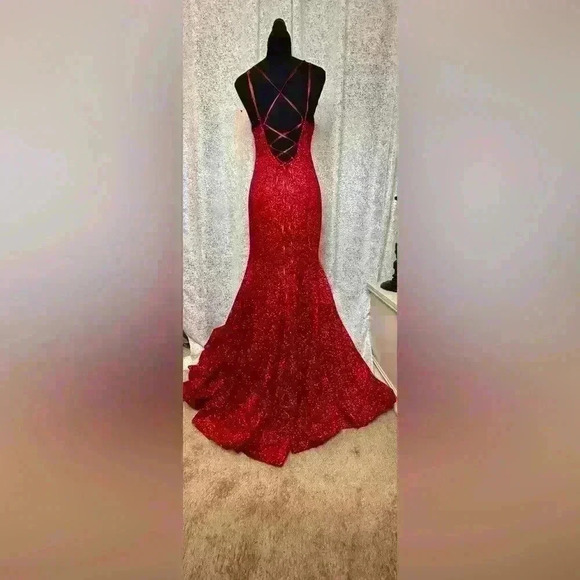 NWT red glitter dress - Picture 5 of 5